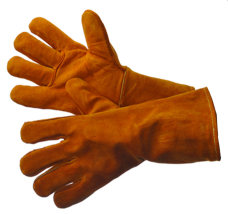 Brown Welding Gloves with Reinforced Thumb - 31-4013KV