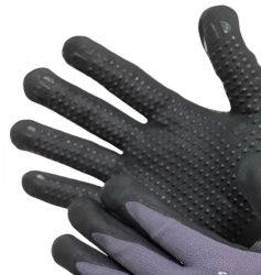 Black Polyester Shell with Textured Black Latex Coating Glove - 50-8842PBK-M