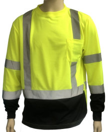 ANSI Class III Black Bottom T-Shirts - 98-350BK-O